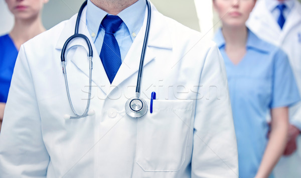 close up of medics or doctors at hospital Stock photo © dolgachov