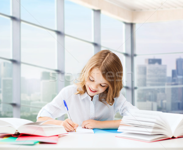 Stockfoto: Student · meisje · studeren · school · onderwijs · mensen