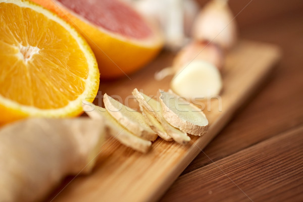 имбирь чеснока оранжевый традиционный медицина Сток-фото © dolgachov