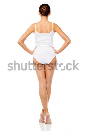 beautiful young woman in white underwear Stock photo © dolgachov