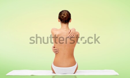 красивой полотенце голый назад Сток-фото © dolgachov