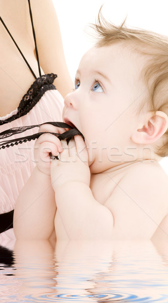 Limpio bebé nino madre manos primer plano Foto stock © dolgachov