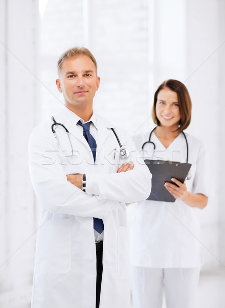 two doctors in hospital Stock photo © dolgachov