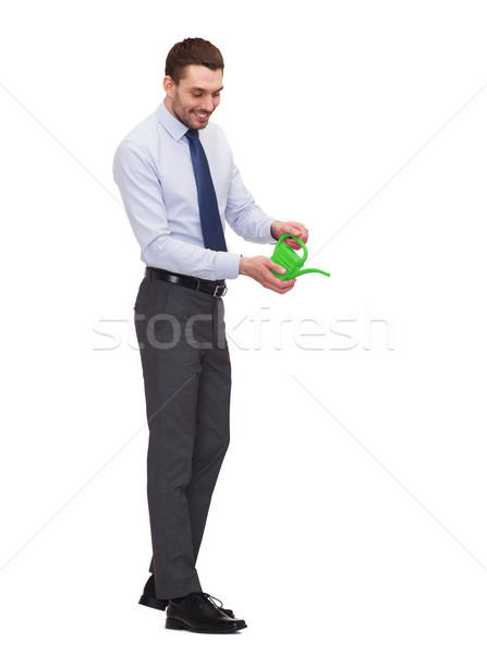 [[stock_photo]]: élégant · vert · arrosoir · affaires · écologie · bureau