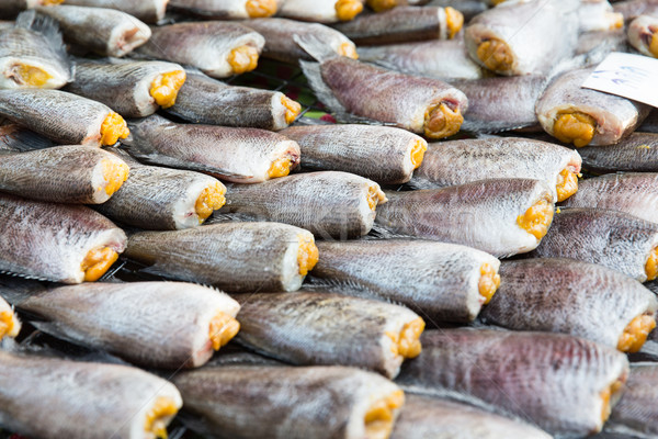 Foto d'archivio: Ripieno · pesce · frutti · di · mare · asian · strada · mercato