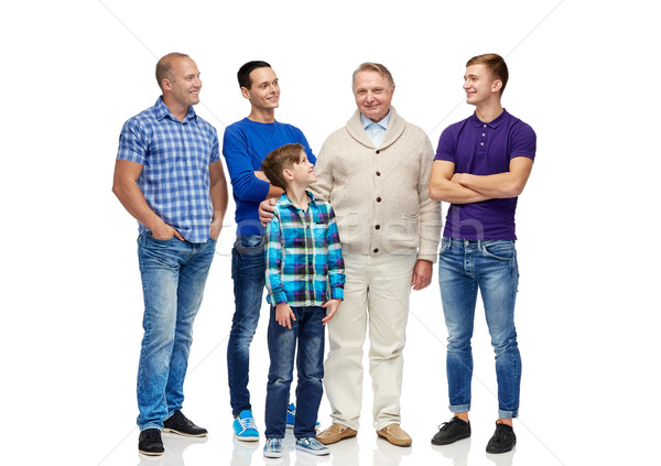 Csoport mosolyog férfiak fiú férfi nem Stock fotó © dolgachov