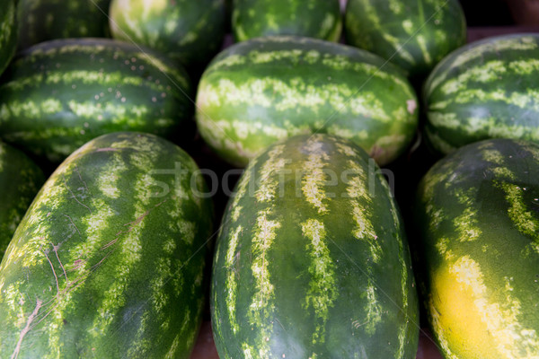 close up of watermelon at street farmers market Stock photo © dolgachov