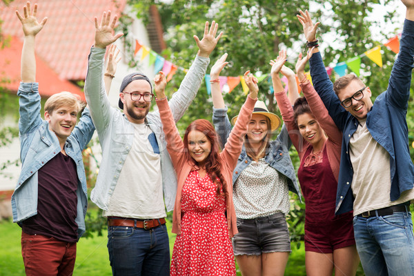 Gelukkig teen vrienden handen zomer Stockfoto © dolgachov