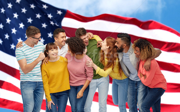 Stockfoto: Internationale · groep · gelukkig · lachend · mensen · diversiteit