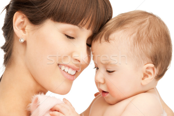 Stockfoto: Gelukkig · moeder · aanbiddelijk · baby · foto · vrouw