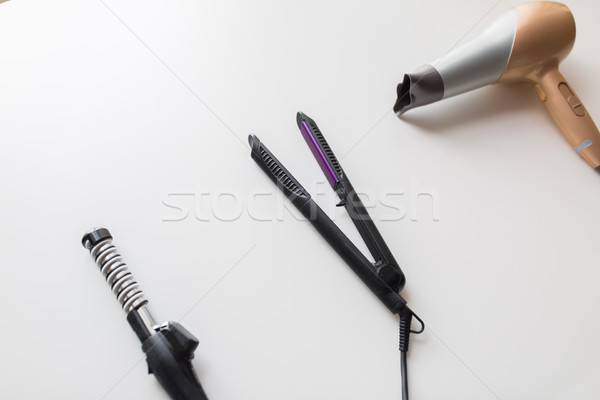 hairdryer, hot styler and curling iron or tongs Stock photo © dolgachov