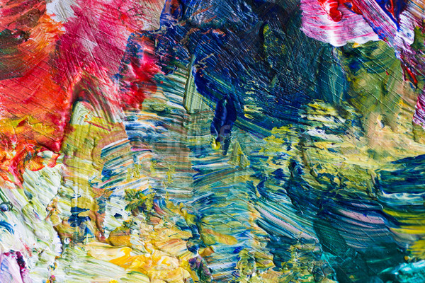 Sanat paletine renkli boya Stok fotoğraf © dolgachov