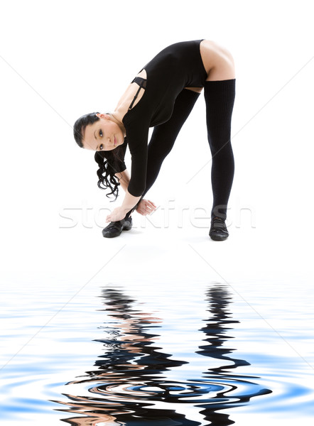 fitness instructor in black leotard Stock photo © dolgachov