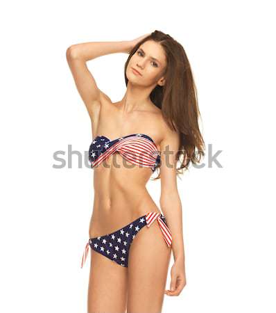 Verleidelijk vrouw sexy lingerie foto gelukkig Stockfoto © dolgachov