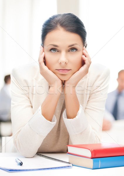 stressed businesswoman in office Stock photo © dolgachov