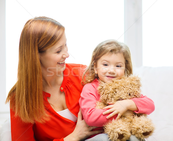 幸せ 母親 子 テディベア ホーム 子供 ストックフォト © dolgachov