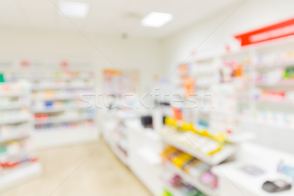 Apotheke Apotheke Zimmer Medizin Gesundheitspflege verschwommen Stock foto © dolgachov