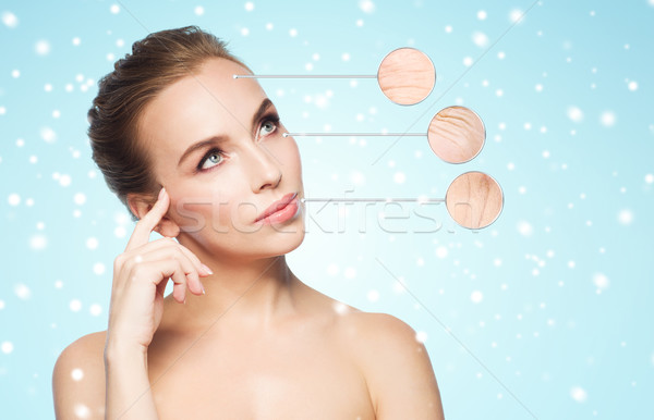 佳人 皺紋 面對 美女 人 商業照片 © dolgachov