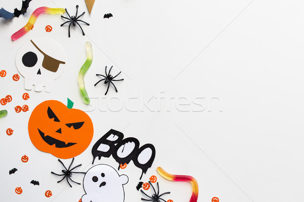 Stockfoto: Halloween · partij · papier · decoraties · snoep · vakantie