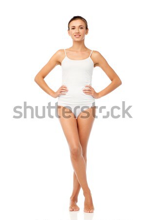 Belle femme coton photos femme sexy fitness Photo stock © dolgachov