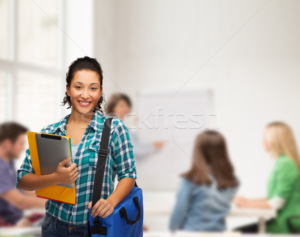 Foto d'archivio: Sorridere · studente · cartelle · bag · istruzione