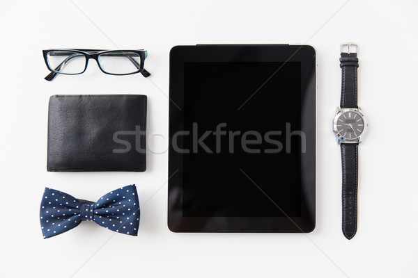 tablet pc and hipster personal stuff Stock photo © dolgachov