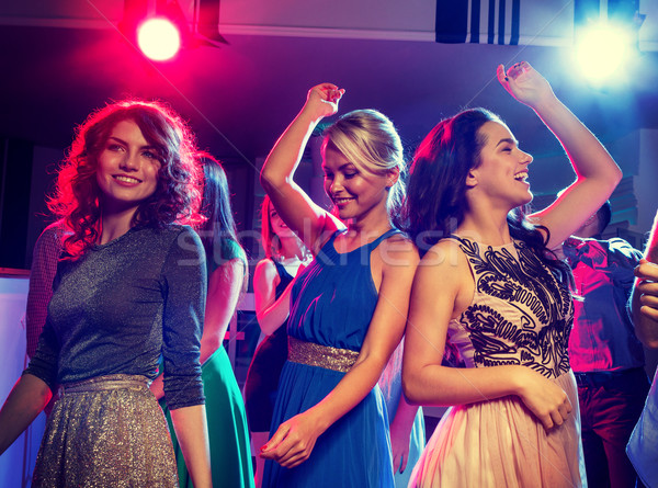 [[stock_photo]]: Souriant · amis · danse · club · fête · vacances