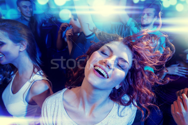 [[stock_photo]]: Souriant · amis · danse · club · fête · vacances