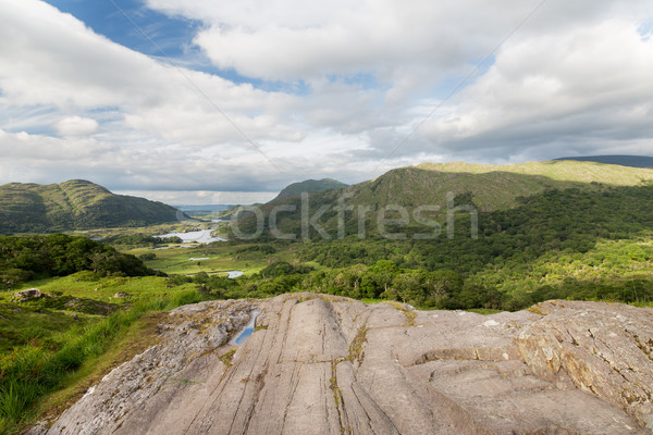 view to Killarney National Park valley in ireland Stock photo © dolgachov