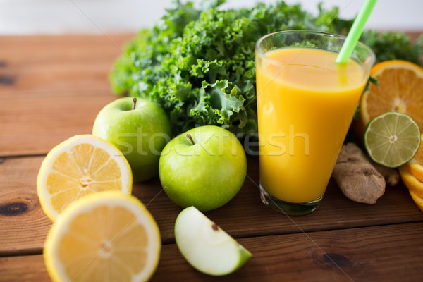 Foto stock: Vidrio · jugo · de · naranja · frutas · hortalizas · alimentación · saludable · alimentos