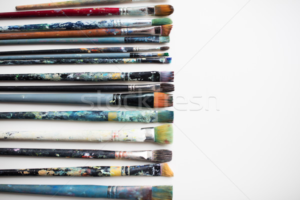 dirty paintbrushes from top Stock photo © dolgachov