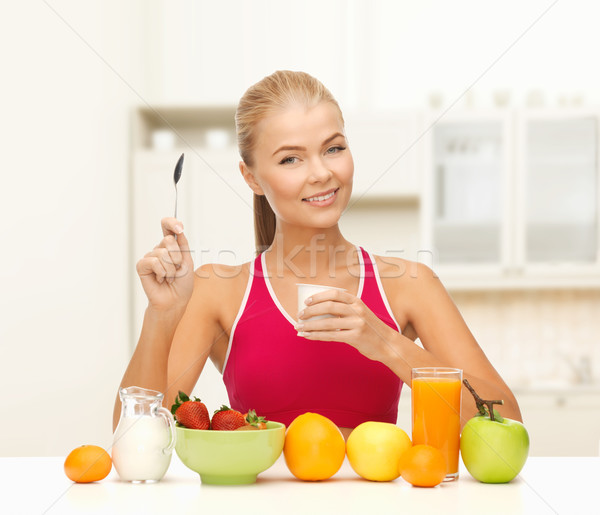Mangiare sano colazione fitness sanitaria dieta Foto d'archivio © dolgachov