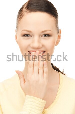 hand over mouth Stock photo © dolgachov