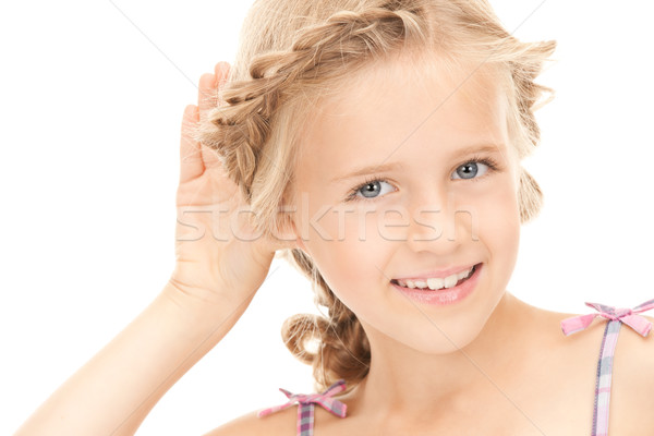 сплетни ярко фотография девушки прослушивании Новости Сток-фото © dolgachov