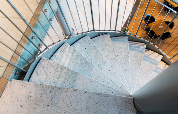 close up of stone spiral staircase at restaurant Stock photo © dolgachov