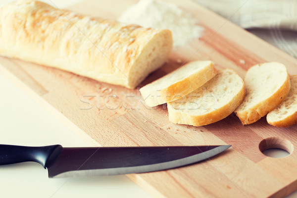 ストックフォト: 白パン · ナイフ · 食品 · ダイエット