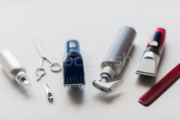 styling hair sprays, clippers, comb and scissors Stock photo © dolgachov