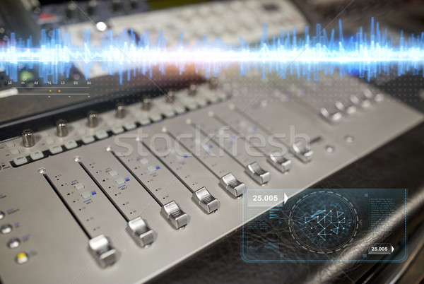Zene konzol hang zenei stúdió technológia elektronika Stock fotó © dolgachov