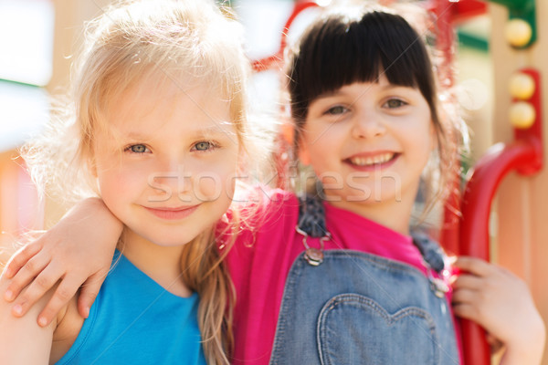 Stockfoto: Groep · gelukkig · kinderen · speeltuin · zomer