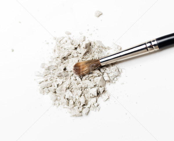 close up of makeup brush and eyeshadow Stock photo © dolgachov