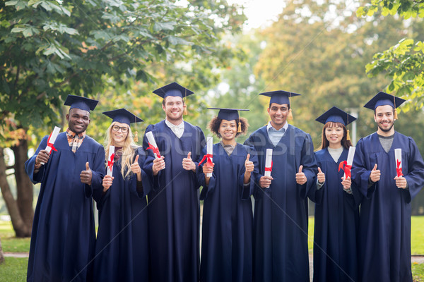 Stock foto: Glücklich · Studenten · Bildung · Abschluss