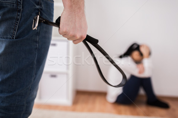 unhappy woman suffering from domestic violence Stock photo © dolgachov