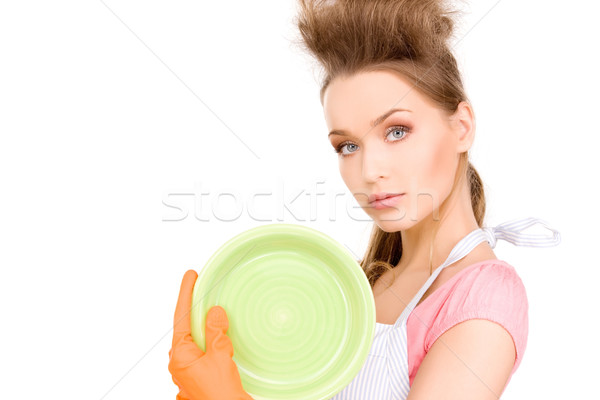 housewife washing dish Stock photo © dolgachov