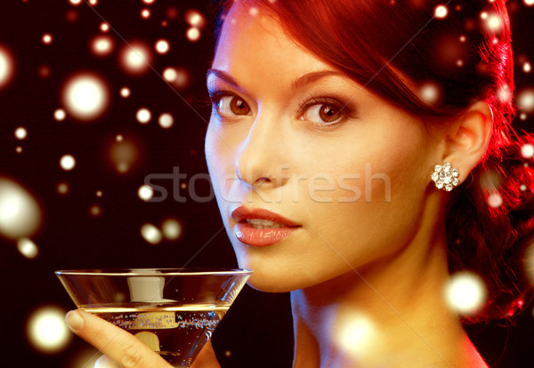 женщину коктейль роскошь vip ночной вечеринка Сток-фото © dolgachov