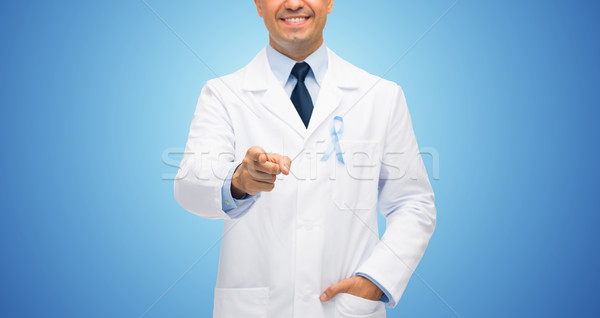 Stock foto: Glücklich · Arzt · Prostata · Krebs · Bewusstsein · Band