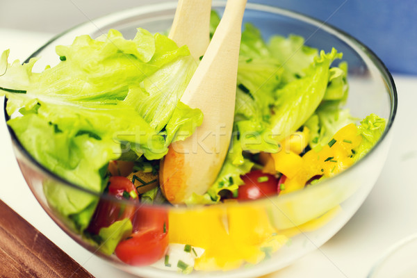 close up of vegetable salad with cherry tomato Stock photo © dolgachov