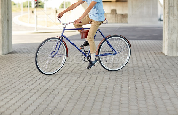 Homme équitation fixé engins vélo [[stock_photo]] © dolgachov