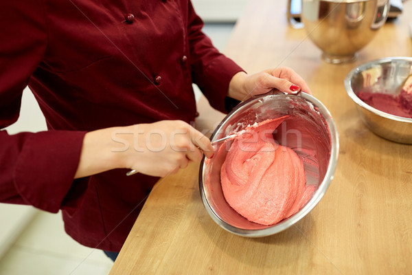 Foto stock: Chef · macaron · confitería · cocina · alimentos