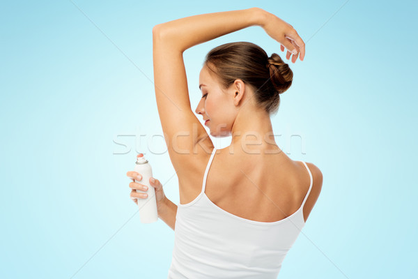Stock fotó: Nő · dezodor · fehér · szépség · higiénia · testápoló
