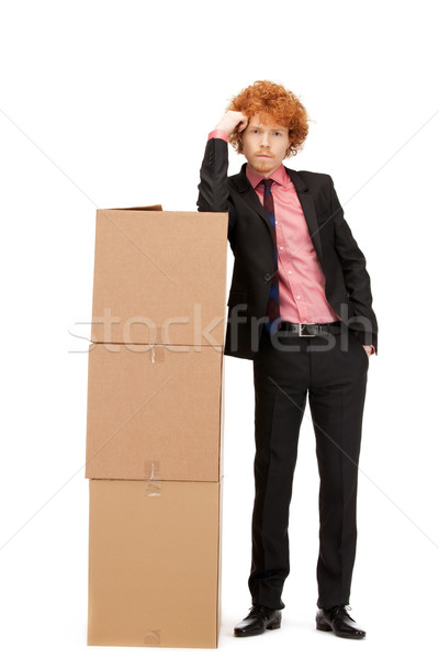 Anziehend Geschäftsmann groß Boxen Bild Corporate Stock foto © dolgachov